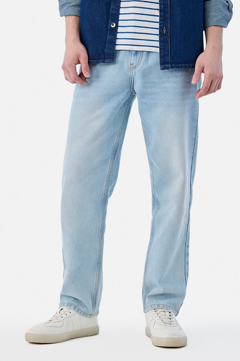 SNITCH Washed Baggy Jeans - Image 1